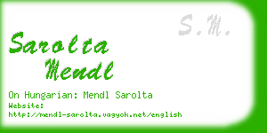 sarolta mendl business card